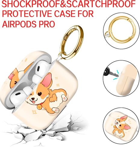 متوافق مع Airpod Pro Case 2nd/1st Gen (2023/2022/2019) ، غطاء وقائي مقاوم للصدمات مع سلسلة مفاتيح للنساء ، حالة شحن لطيفة لـ Airpod Pro 2/1 (القمر السماوي والشمس) in Saudi Arabia