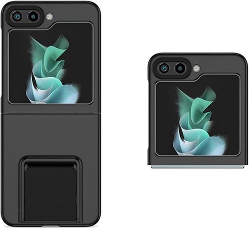 LUVI Compatible with Galaxy Z Flip 6 Case with Stand Adjustable Folding Invisible Kickstand Holder Shockproof Heavy Duty Slim Hard Protective for Women Man Black in Saudi Arabia