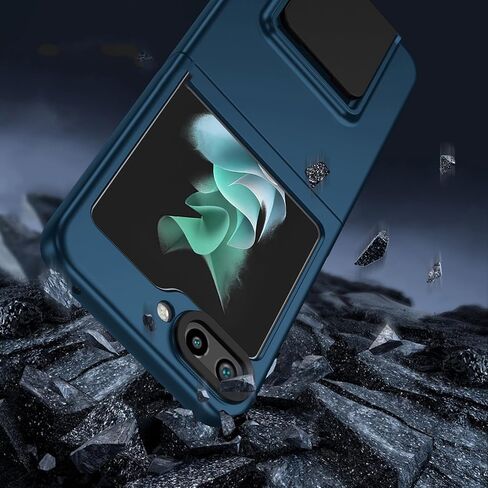 LUVI Compatible with Galaxy Z Flip 6 Case with Stand Adjustable Folding Invisible Kickstand Holder Shockproof Heavy Duty Slim Hard Protective for Women Man Black in Saudi Arabia