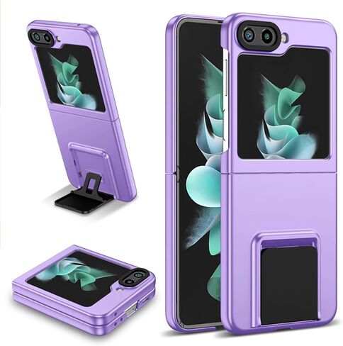 LUVI Compatible with Galaxy Z Flip 6 Case with Stand Adjustable Folding Invisible Kickstand Holder Shockproof Heavy Duty Slim Hard Protective for Women Man Black in Saudi Arabia