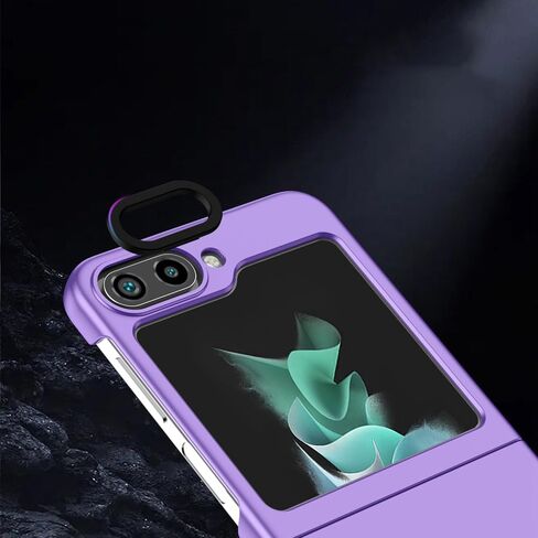 LUVI Compatible with Galaxy Z Flip 6 Case with Stand Adjustable Folding Invisible Kickstand Holder Shockproof Heavy Duty Slim Hard Protective for Women Man Black in Saudi Arabia