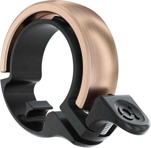Knog Oi Bike Bicycle Bell - Original Luxury Styles, Built-in Cable Clip, Adult/Youth Bicycle Bell (Black, Copper, Brass, Aluminum) in Saudi Arabia