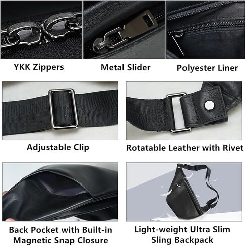 Men's Vintage Leather Messenger Satchel Pack Dling Casual Outdoor School Travel Case Multi-purpose USB Charging Port Shoulder Crossbody Bag - - 8.3(L) x 3.9(W) x 12.2(H) in Kuwait