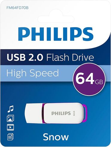 Philips 16GB Flash Drive ، Snow Edition USB 2.0 - White/Blue - 3 pack in Kuwait
