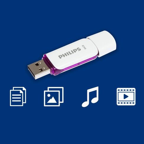 Philips 16GB Flash Drive ، Snow Edition USB 2.0 - White/Blue - 3 pack in Kuwait