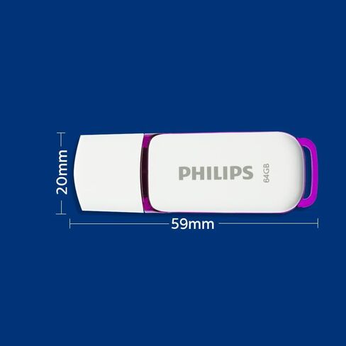 Philips 16GB Flash Drive ، Snow Edition USB 2.0 - White/Blue - 3 pack in Kuwait