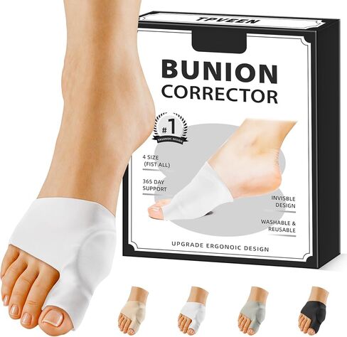 Bunion Corrector Relief Sleeve,Toe Socks for Hallux Valgus,Anti Slip Gel Cushion Pads,Big Toe Alignment Relief,Bunion pain for Men & Women. (MIDDLE:MEN 5-7/WOMEN 7.5-9, BLACK) in Kuwait