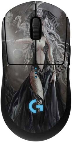Skinit Decal Other Skin Compatible with G Pro Wireless Gaming Mouse - Officially Licensed Gothic Queen with Silver Dragon by Nene Thomas Design in Kuwait