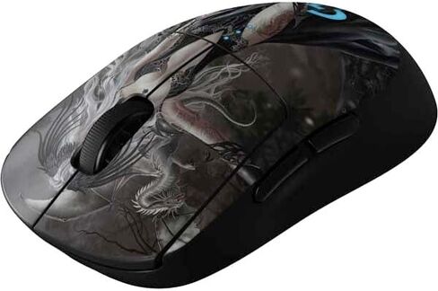Skinit Decal Other Skin Compatible with G Pro Wireless Gaming Mouse - Officially Licensed Gothic Queen with Silver Dragon by Nene Thomas Design in Kuwait