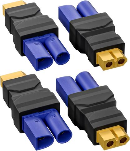 Goupchn XT60 Female to EC5 Male Connector Adapter Wireless Converter 4PCS for RC FPV Drone Car Lipo Battery Charger ESC in Saudi Arabia