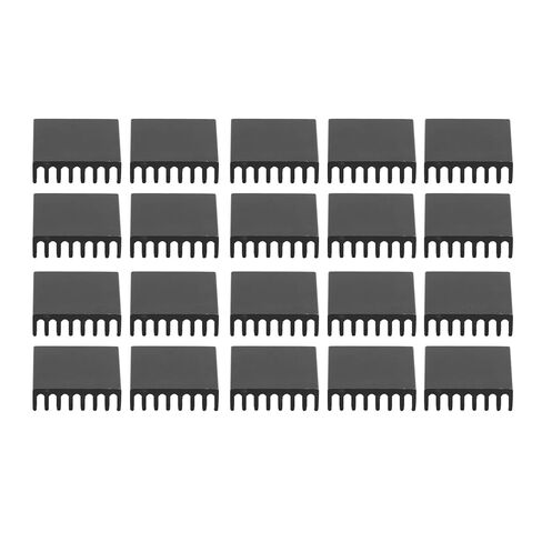 Hyuduo 20pcs Black mini Aluminum heatsinks, 20 x 20 x 6mm, for PC Chips, IC Power Supplies, with Wide Application in LED Lighting Equipment (No Backing Glue) in Saudi Arabia