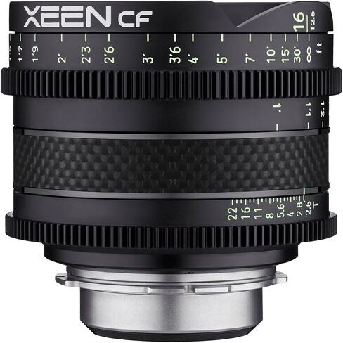 روكينون Xeen CF 16mm T2.6 Pro سينما عدسة واسعة الزاوية مع بنية من ألياف الكربون وعلامات مضيئة لـ Sony E Mount، أسود، مقاس متوسط (CFX16-NEX) in Saudi Arabia