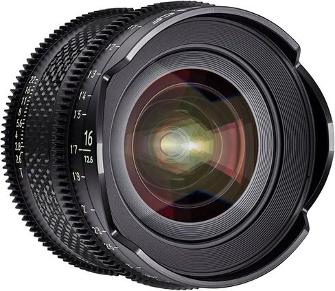 روكينون Xeen CF 16mm T2.6 Pro سينما عدسة واسعة الزاوية مع بنية من ألياف الكربون وعلامات مضيئة لـ Sony E Mount، أسود، مقاس متوسط (CFX16-NEX) in Saudi Arabia