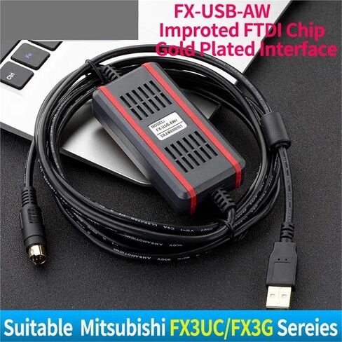 FX-USB-AW FTDI Type Communication Cable Suitable for FX1N/2N/FX3UC/FX3G Series PLC Programming Cable(FTDI Chip) in Saudi Arabia