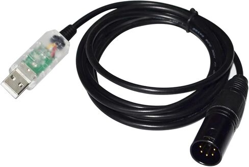 RS485 USB to DMX512 XLR 5PIN 5P Female/Male Controller KABLE(3metres,5P XLR Male A) in Kuwait