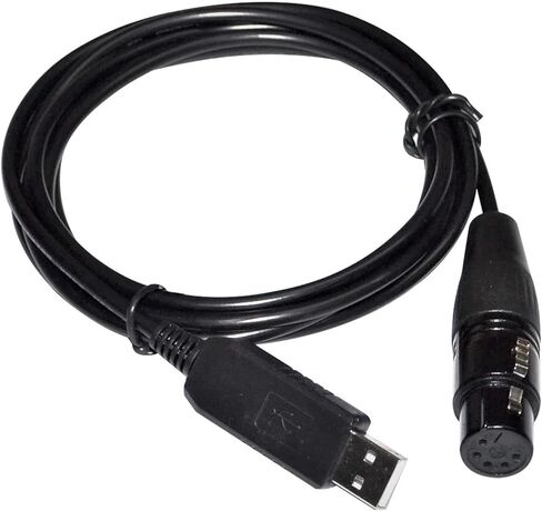 RS485 USB to DMX512 XLR 5PIN 5P Female/Male Controller KABLE(3metres,5P XLR Male A) in Kuwait