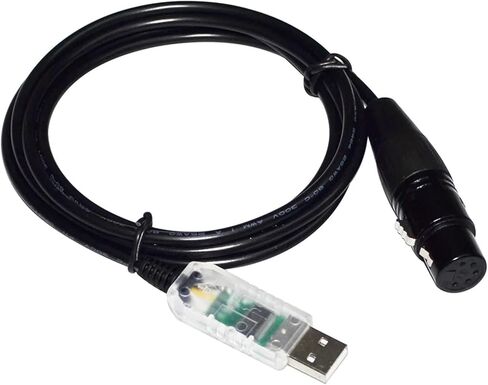 RS485 USB to DMX512 XLR 5PIN 5P Female/Male Controller KABLE(3metres,5P XLR Male A) in Kuwait