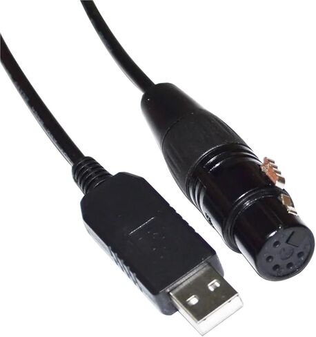 RS485 USB to DMX512 XLR 5PIN 5P Female/Male Controller KABLE(3metres,5P XLR Male A) in Kuwait