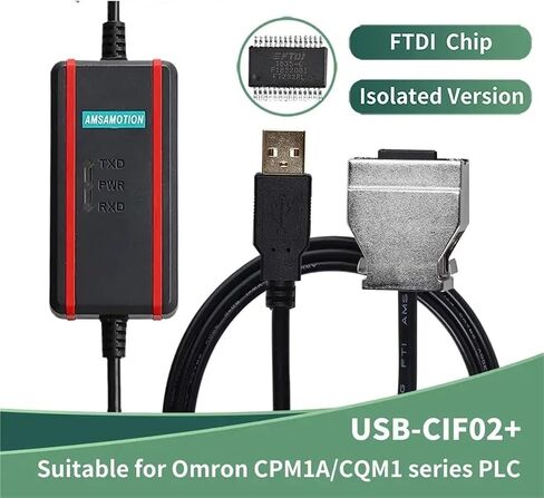 Suitable for PLC Programming Cable USB-CIF02+ Download Cable CPM1A/2A/CQM1/C200HS PLC Data Line in Saudi Arabia