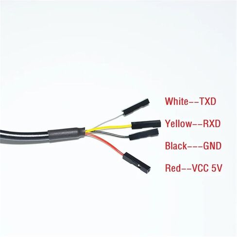 FT232RL USB to RS232 Converter 4PIN 4 Way Dupont Jumper DEBUG Download Cable with PINOUT VCC GND TXD RXD(3metres) in Saudi Arabia