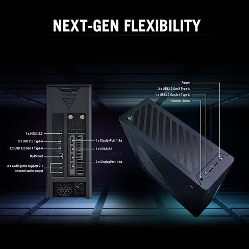 ASUS ROG G22CH Gaming SFF SFF Computer - Gen Gen INTEL CORE I9-14900K حتى 6.0 GHz ، 64GB DDR5 RAM ، 2TB NVME SSD ، NVIDIA GEFORCE RTX 4060 8GB ، Dolby Atmos Audio Support ، Window 11 Pro in Saudi Arabia