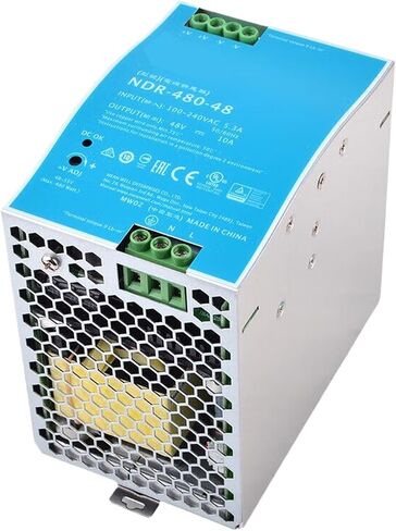 NDR-480-48 48V 10A 480W Industrial DIN Rail Power Supply, High Efficiency, for Automation Systems in Saudi Arabia
