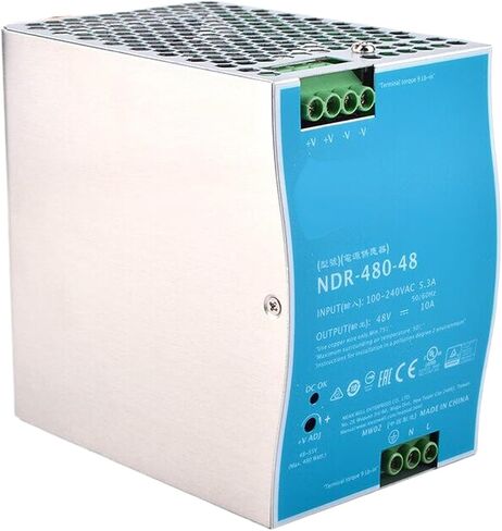 NDR-480-48 48V 10A 480W Industrial DIN Rail Power Supply, High Efficiency, for Automation Systems in Saudi Arabia