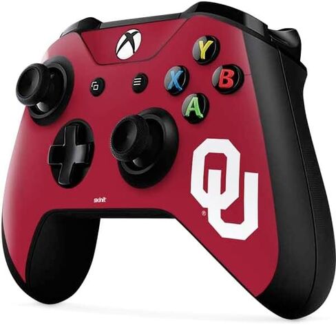 Skinit Decal Gaming Skin Compatible with Xbox One X Controller - Officially Licensed University of Oklahoma Red Jersey Design in Saudi Arabia