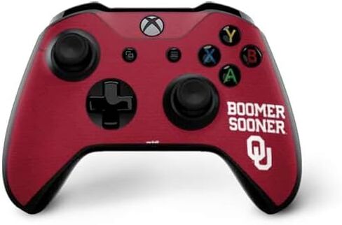 Skinit Decal Gaming Skin Compatible with Xbox One X Controller - Officially Licensed University of Oklahoma Red Jersey Design in Saudi Arabia