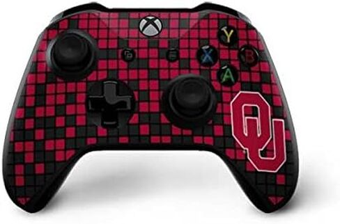 Skinit Decal Gaming Skin Compatible with Xbox One X Controller - Officially Licensed University of Oklahoma Red Jersey Design in Saudi Arabia