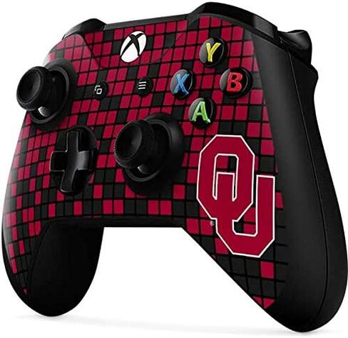 Skinit Decal Gaming Skin Compatible with Xbox One X Controller - Officially Licensed University of Oklahoma Red Jersey Design in Saudi Arabia