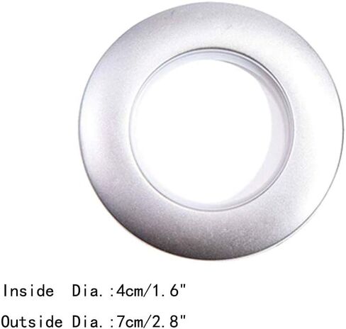 16 قطعة من حلقات الستارة ذات القطر الداخلي 1-9/16 بوصة، كاتم صوت ستارة AchNau حلقة منزلقة من بلاستيك ABS باللون الأسود in Kuwait