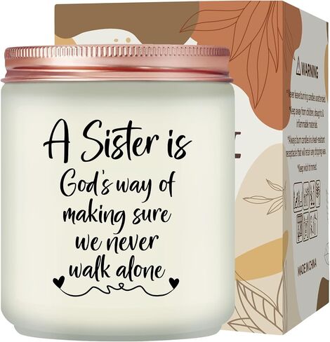 Maybeone Sisters Gifts from Sister - Birthday Christmas Valentines Mothers Day Gifts for Sister - I Smile Because You are My Sister Scented Candle - Sister Gifts from Brother in Saudi Arabia