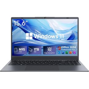 كمبيوتر الكمبيوتر المحمول مع MS Office 2024 ، 1TB SSD ، أحواض الكمبيوتر المحمولة ذاكرة الوصول العشوائي 12 جيجابايت ، معالج رباعي N95 ، عرض IPS 15.6 "FHD ، بدعم الكمبيوتر المحمول WIN11 ، WiFi 5 ، BT 5.0 ، USB-C ، HDMI ، Black ، Black
