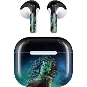 Skinit Decal Audio Skin Compatible with Apple AirPods (3rd Gen, 2021) - Tate and Co. Medusa Design