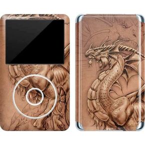 Skinit Skinit MP3 Player Skin متوافق مع iPod Classic (6th Gen) 80 جيجابايت - تصميم الرقمين في الأصل Dragon Dragon