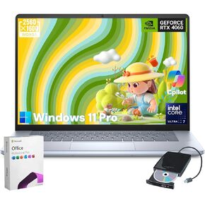 Dell Inspiron 16 Plus Laptop - NVIDIA RTX 4060 • Intel 16-Core Ultra 7 155H • 16" 2.5K 120Hz Anti-Glare Screen • 64GB DDR5 + 1TB SSD • Backlit Keyboard • Win 11 Pro + MS Office + External DVD Drive