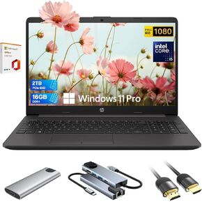 HP 2025 i5 Business Student Laptop Computer, 15.6" FHD, 13th Gen Intel Core i5-1335U(Beat i7-1255U), Laptop with Lifetime Microsoft Office, 16GB RAM 512GB SSD+256 GB, WiFi 6, Windows 11 Pro, Ethernet