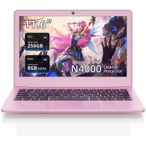 2025 Laptop,11.6'' Windows Laptop,Computer laptops,Celeron N4000 Processor, 8 GB RAM, 256 GB Storage,11.6-inch HD Display, Windows 11, Laptop for Entertainment or Student use