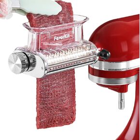 قابلة للتعديل 3 سماكة لحوم العطاء مرفق لخلاطات الحامل kitchenaid ، وسكن معدني متين مع غطاء شفاف ، غسالة الصحون آمنة