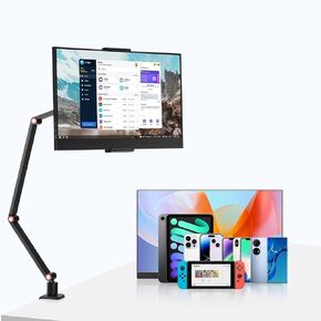 Tablet Stand Holder for ipad,Portable Monitor Stand Holder 12.9'',16'',Desk Mount with 360°Rotate Base,Fits for 4.7-12.9" Phone,Kindle,Fire HD,Nintendo Switch Computer Smartphone