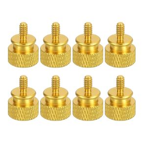 MECCANIXITY 4Pcs #6-32 UNC Aluminum Thumb Screws, 12x16mm(ODxH) Computer Case Thumb Screws for PC Side Panel Motherboard Mounting Screw, Purple
