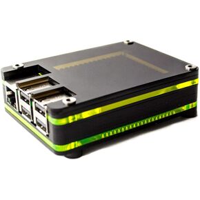 Zebra Unicorn HAT Case for Raspberry Pi 3 B+ and Pimoroni Unicorn HAT HD (Lime Black Out) in Kuwait