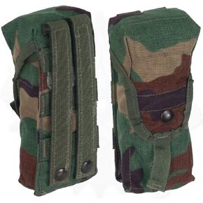 Previously Issued US GI Woodland Camo M16A2 Molle Double 30-Round Ammo Pouch