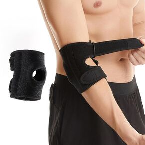 Elbow Brace for Tendonitis & Tennis Elbow Relief, Arthritis Support, Adjustable Compression Sleeve Wrap for Men & Women, Sports Injury Recovery, Golfer’s Elbow, Bursitis, Sprains/Strains Pain Relief