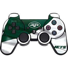 Skinit Skinit Gaming Gaming Skiner مع PS3 Dual Shock Wireless Controller - تصميم NFL NEF New York Jets رسميًا