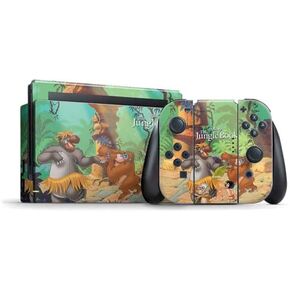 Skinit Decal Gaming Skin Compatible with Nintendo Switch Bundle - Officially Licensed Disney Jungle Book Baloo Portrait Design