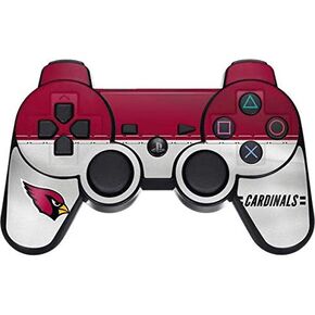 Skinit Decal Gaming Skin Compatible with PS3 Dual Shock Wireless Controller - Officially Licensed NFL Arizona Cardinals White Striped Design