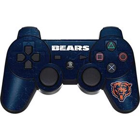 Skinit Decal Gaming Skin Compatible with PS3 Dual Shock Wireless Controller - Officially Licensed NFL Chicago Bears - Alternate Distressed Design