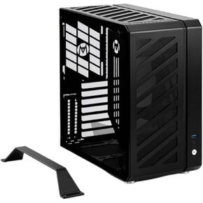 حالة الكمبيوتر C34-vision إصدار ATX MATX/ATX/EATX اللوحة الأم وقوة ATX ＆ 162 مم حاسوب كمبيوتر برج مع ديناميكية زجاجية مقسمة (الهواء الفضي)
